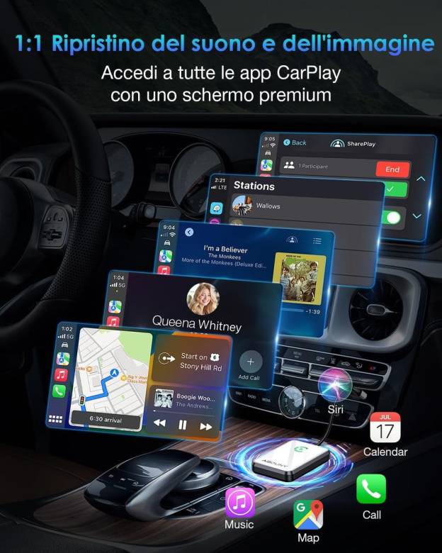 Беспроводной адаптер ASOUNY CarPlay 2025 превращает проводное соединение в беспроводное CarPlay - фото фото фото 2