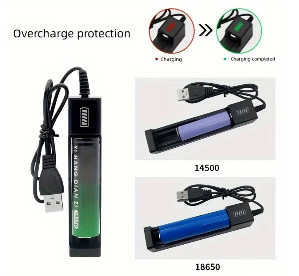 Зарядное устройство для аккумуляторов 18650 1 слот USB. - фото фото фото 7