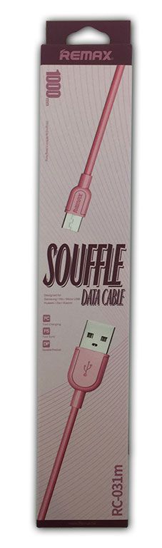 Дата кабель Remax RC-031m Souffle micro USB Pink - фото фото фото 0