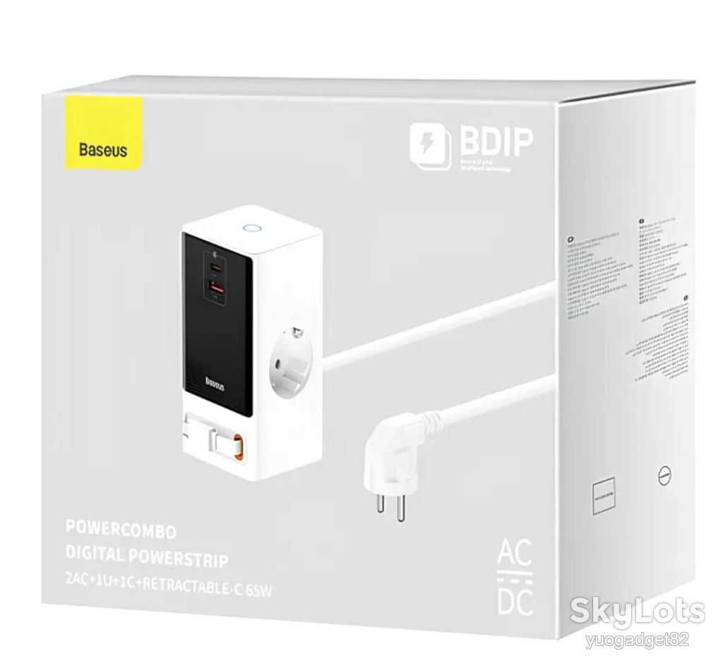 МЗП Baseus OS PowerCombo Digital PowerStrip+Retractable-C 65W - фото фото фото 0