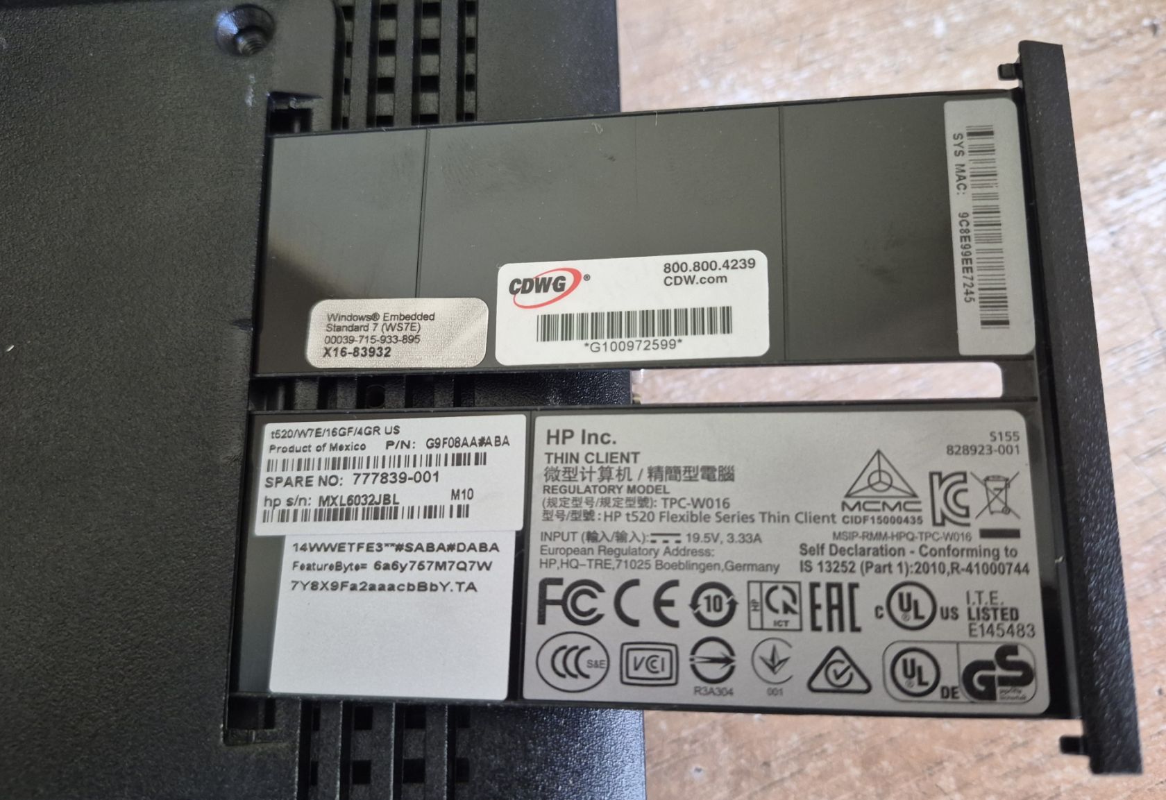 HP Thin Client TCP-W016 T520 AMD GX-212JC / 4GB - фото фото фото 3