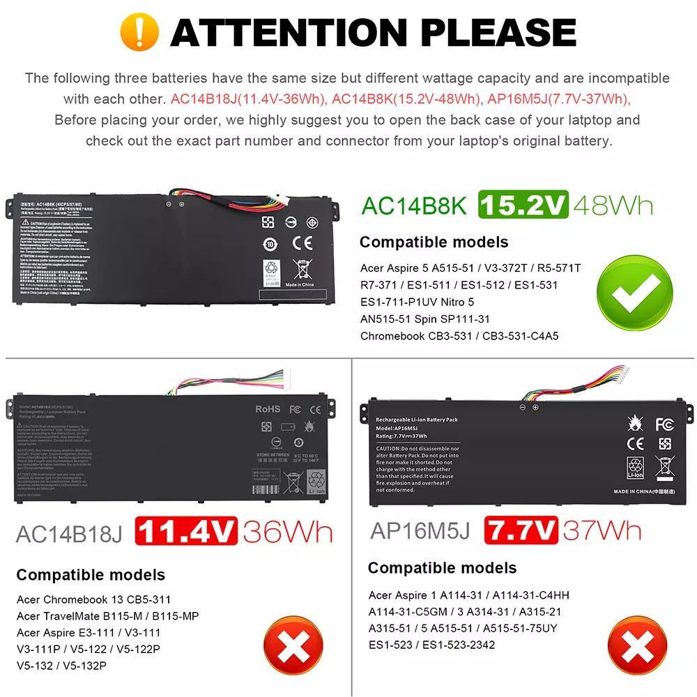 Батарея Acer Aspire Extensa TravelMate Chromebook AC14B8K - фото фото фото 4