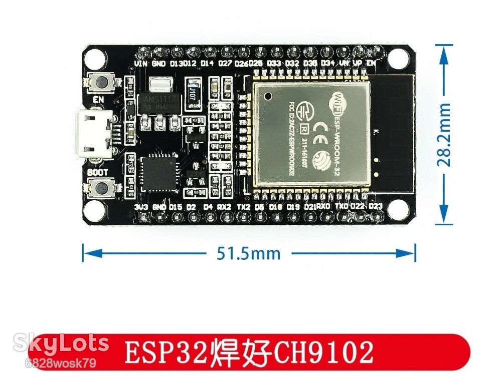 IoT DEVKITV1 ESP32 WROOM-32 30 pin CH9102X  (microUSB) WiFi+Bluetooth микроконтроллер модуль разработчика - фото фото фото 1