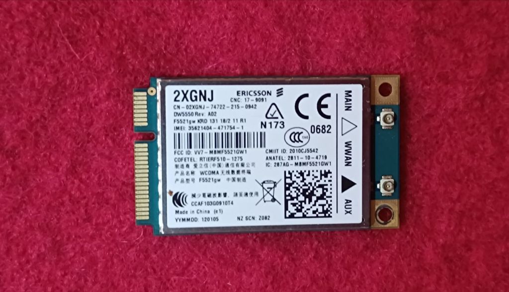 3G модем Ericsson DW5550 Dell, 2XGNJ f5521gw - фото фото фото 0