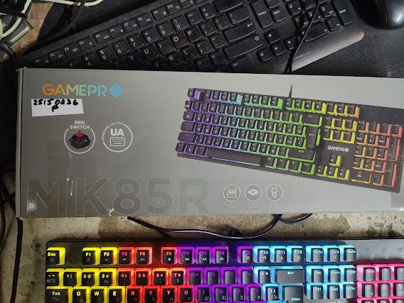 Игровая клавиатура с подсветкой RGB GamePro MK85R Red Switch USB № 25150836/2 - фото фото фото 2