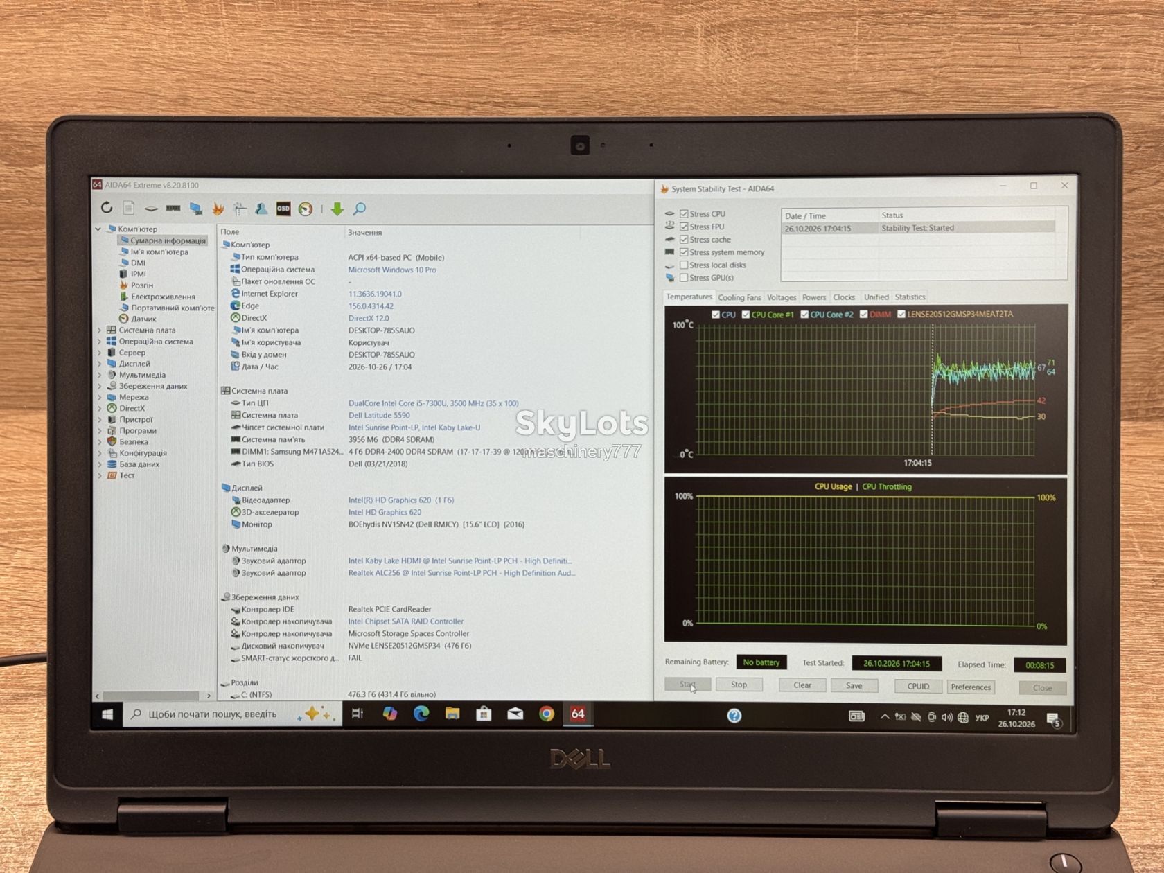 Dell Latitude E5590-intel core i5-7gen-4gb ram ddr4-№ss292 - фото фото фото 9