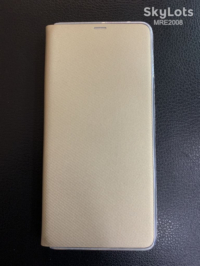 Чехол Samsung Neon Flip Cover Gold для Galaxy A8 Plus A730 - фото фото фото 1