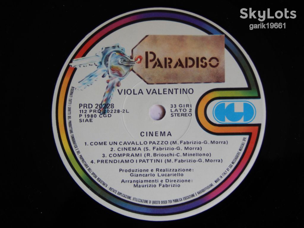 Viola Valentino – Cinema   (Paradiso – PRD 20228, Italy) insert NM-/NM- - фото фото фото 5