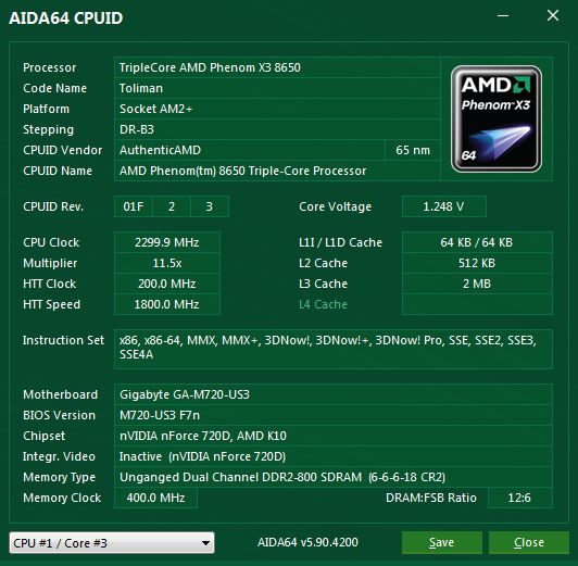 Трехядерный AMD Phenom X3 8650   (AM2+) - фото фото фото 2