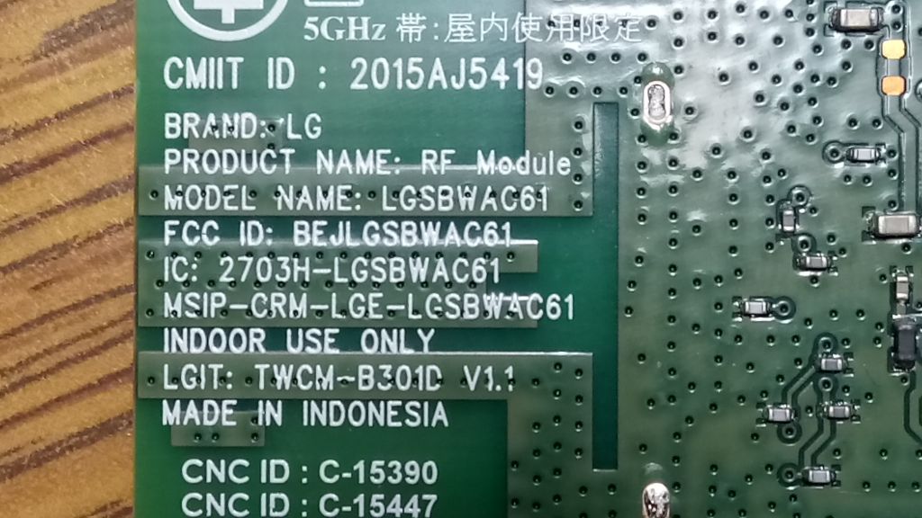 МОДУЛЬ RF MODULE LGSBWAC61 С TV LG  РАЗБОРКА - фото фото фото 2