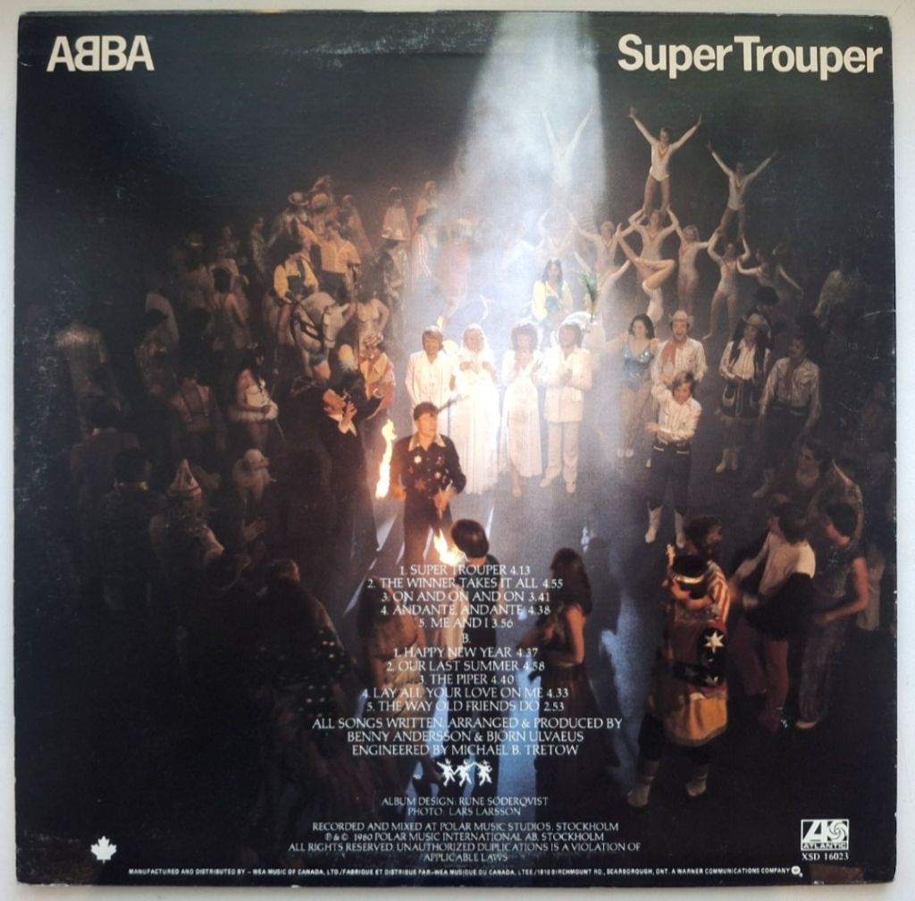 ABBA - Super Trouper - 1980.    (LP). 12. Vinyl. Пластинка. Canada. - фото фото фото 1