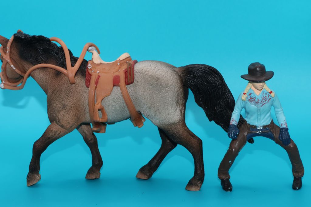 наїзниця вершниця на коні SCHLEICH 90-100мм ФРН ФРГ - фото фото фото 6