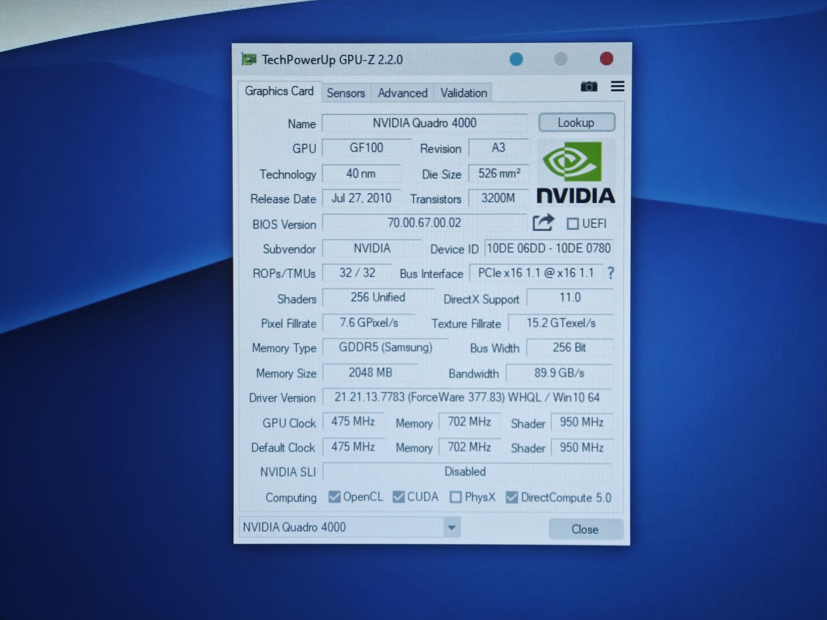Відеокарта NVidia Quadro 4000 2Gb GDDR5 256Bit - фото фото фото 4