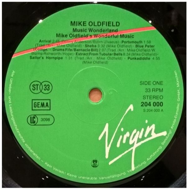 Mike Oldfield ‎- Music Wonderland - 1973-80.   (LP). 12. Vinyl. Пластинка. Germany - фото фото фото 4