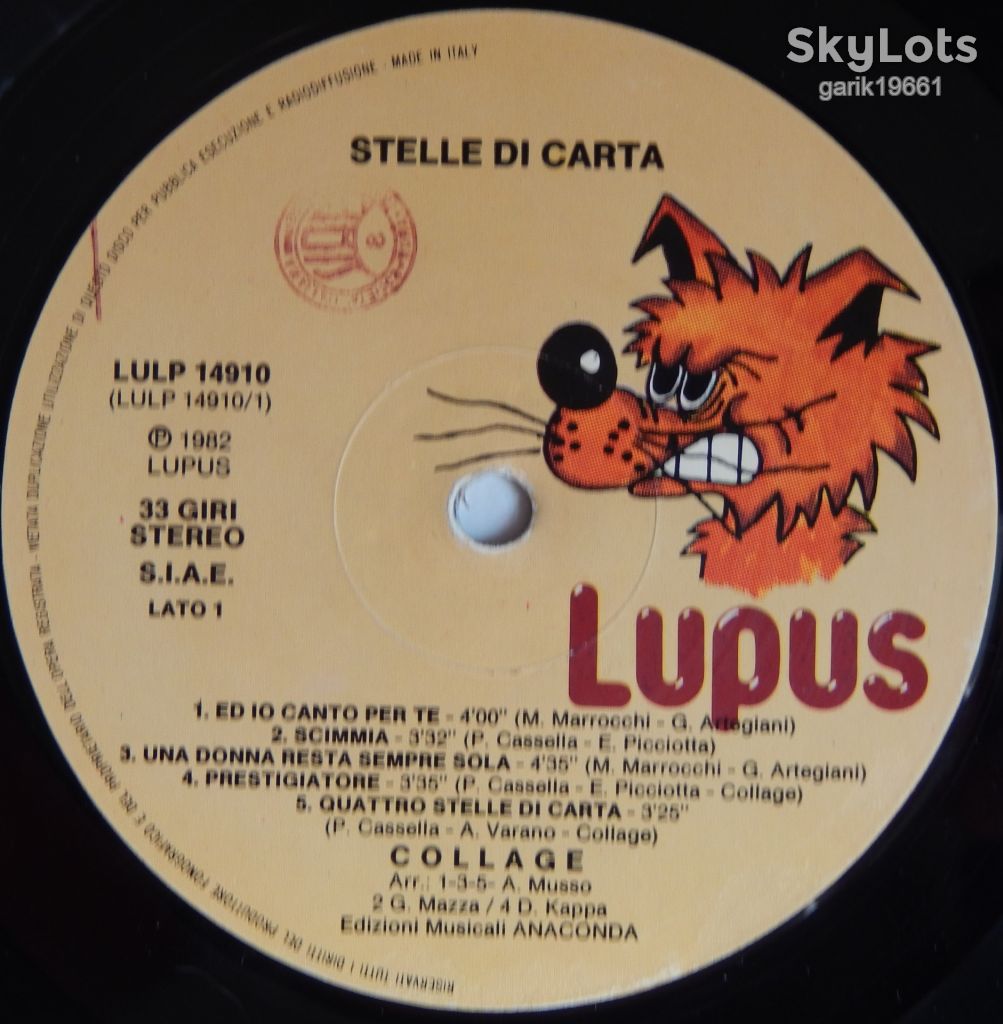 Collage – Stelle Di Carta  (Lupus – LULP 14910, Italy) VG/EX - фото фото фото 2