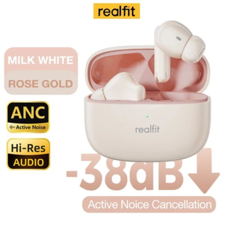 Беспроводные bluetooth TWS наушники Realfit F3        (бежевий) - фото фото фото 0