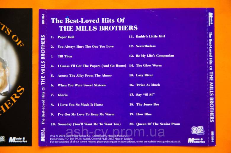 Музичний диск CD. THE MILLS BROTHERS - фото фото фото 2