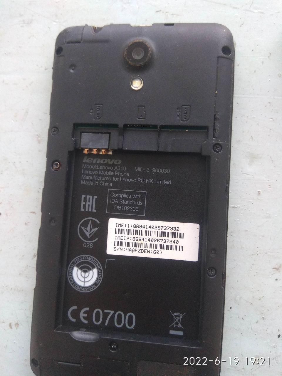 Смартфон Lenovo A319  неробочий - фото фото фото 3