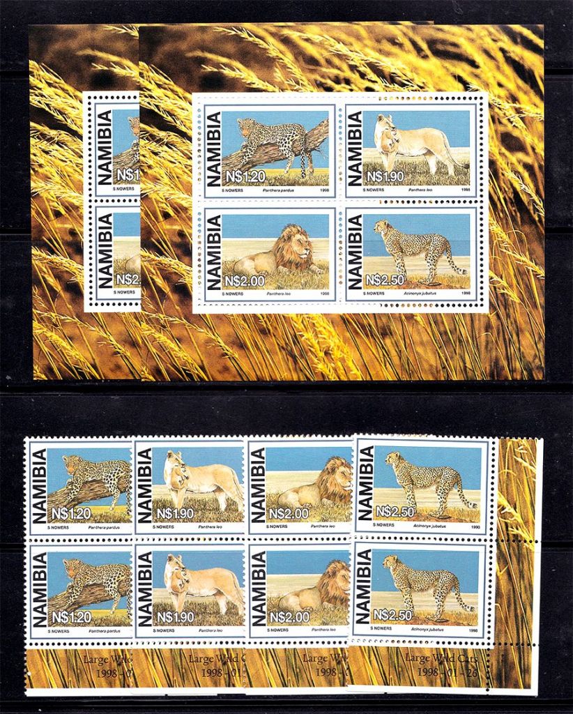 NM Фауна . Нмибия  1998 г MNH - кошки - 2е серии - фото фото фото 0