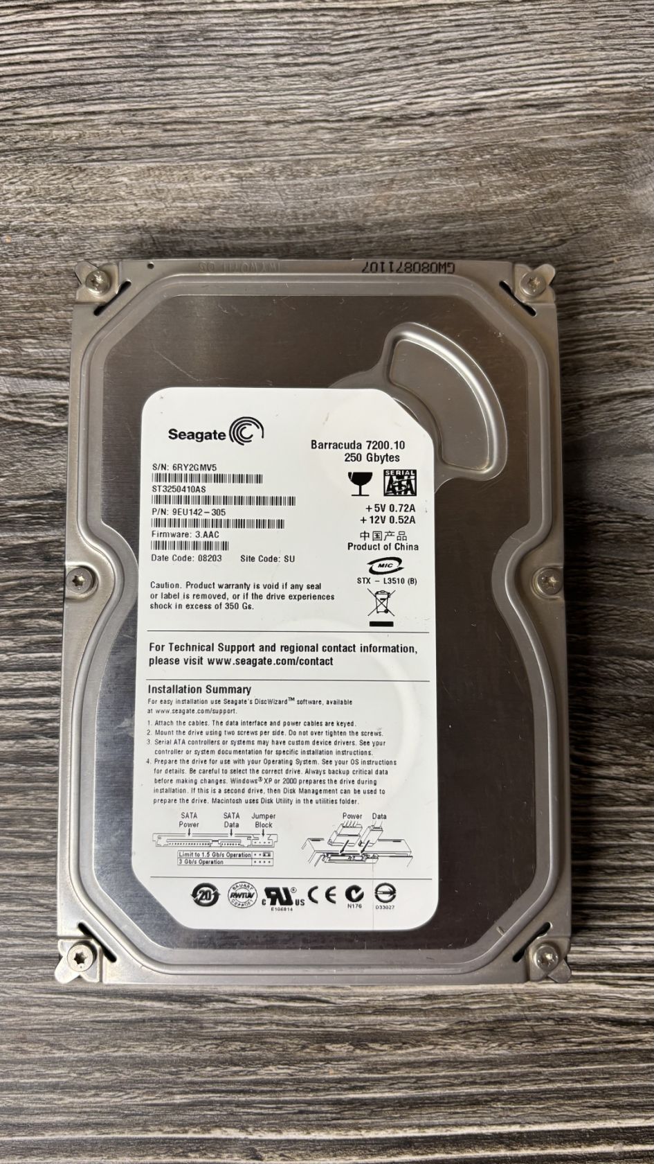 Робочий HDD 3.5" 250Gb Seagate Barracuda - фото фото фото 0