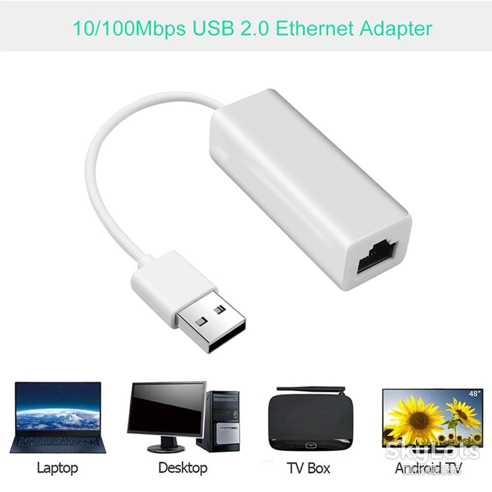 Адаптер USB 2.0 - LAN RJ45 Внешний сетевой адаптер до 100Мбс - фото фото фото 1