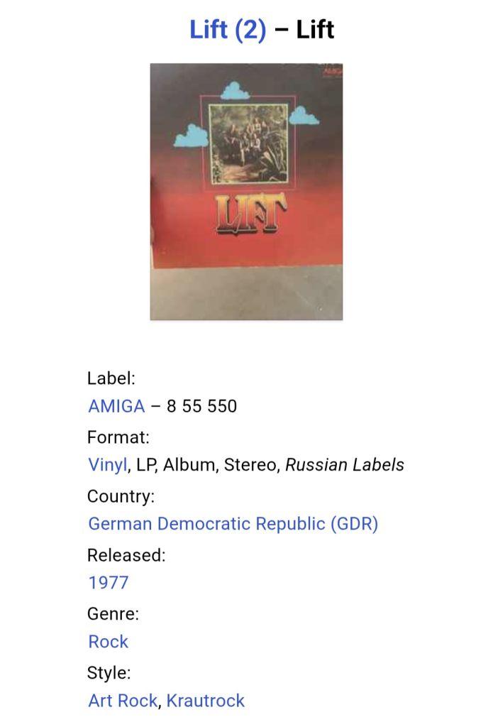 Lift - Лифт - 1977.   (LP). 12. Vinyl. Пластинка. Germany. - фото фото фото 4