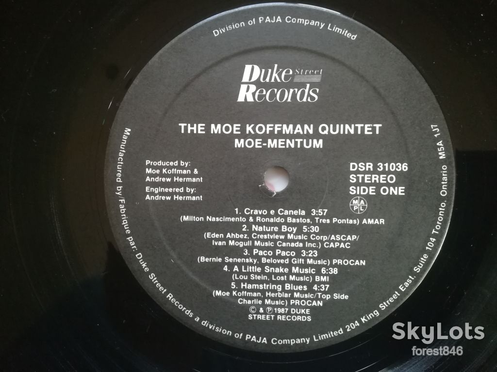 Moe Koffman quintet-Moe-Mentum  (1)-M, Канада - фото фото фото 3