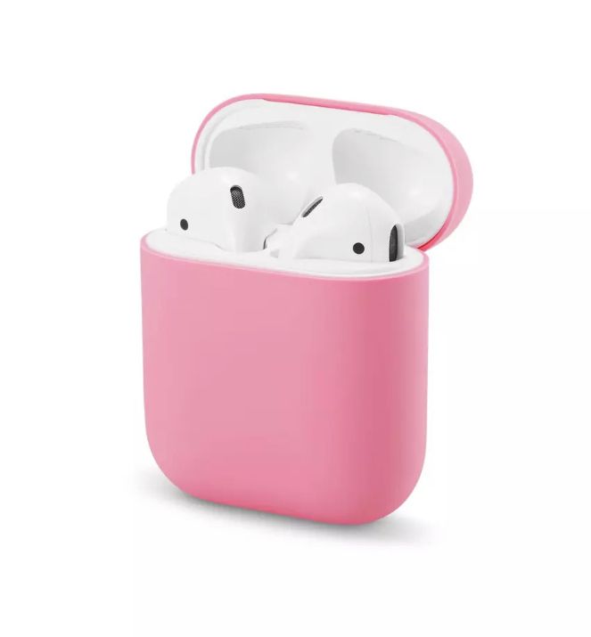 Чехол для наушников Apple Airpods 1 / 2 Розовый - фото фото фото 0
