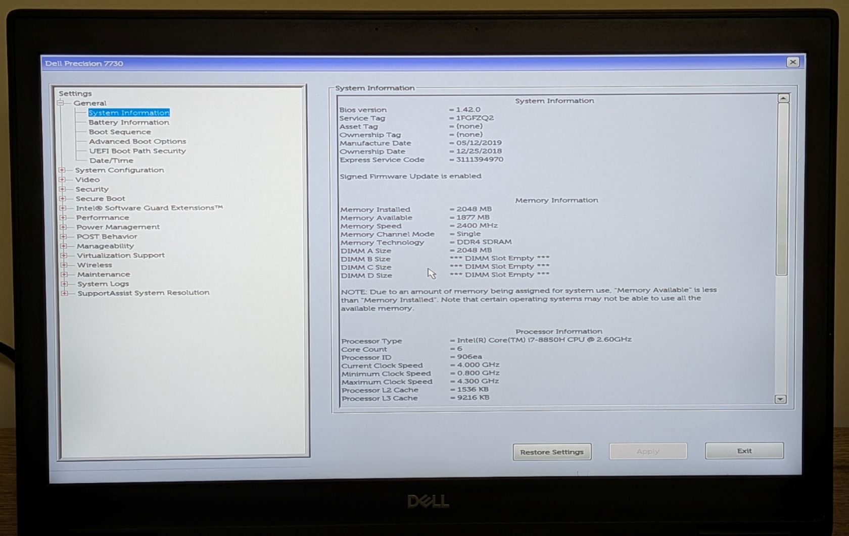 Ноутбук Dell Precision 7730 I7-8850H - фото фото фото 1
