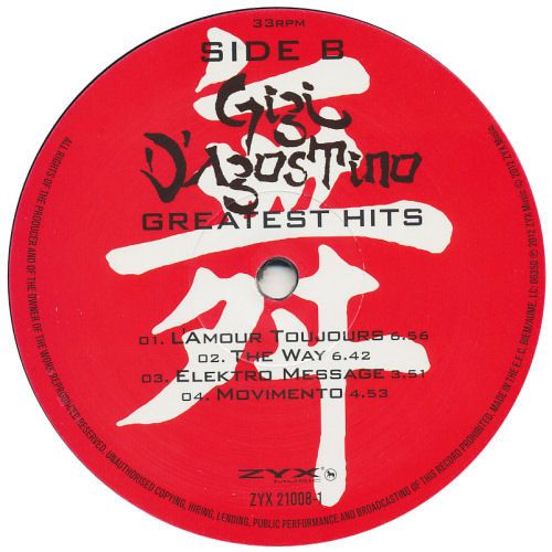 Gigi D'Agostino - Greatest Hits - 1995-2009.  (2LP). 12. Vinyl. Пластинки. Germany. - фото фото фото 3