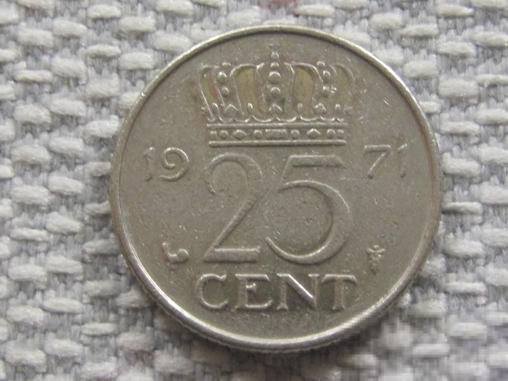 Нидерланды 25 центов 1971 года #4004 - фото фото фото 0