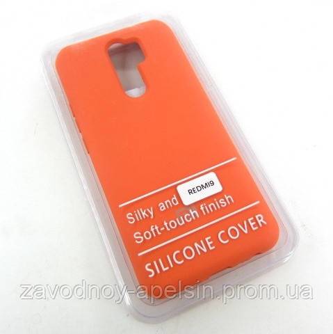 Xiaomi Redmi 9 чехол оранжевый Silicone Cover orange - фото фото фото 2