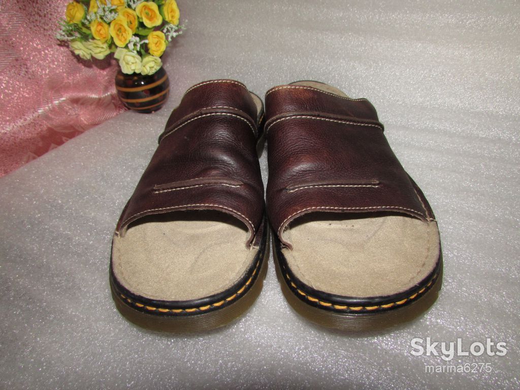 МУЖСКИЕ ШЛЁПАНЦЫ 100% НАТУРАЛЬНАЯ КОЖА~DR.MARTENS~р 44 - фото фото фото 4