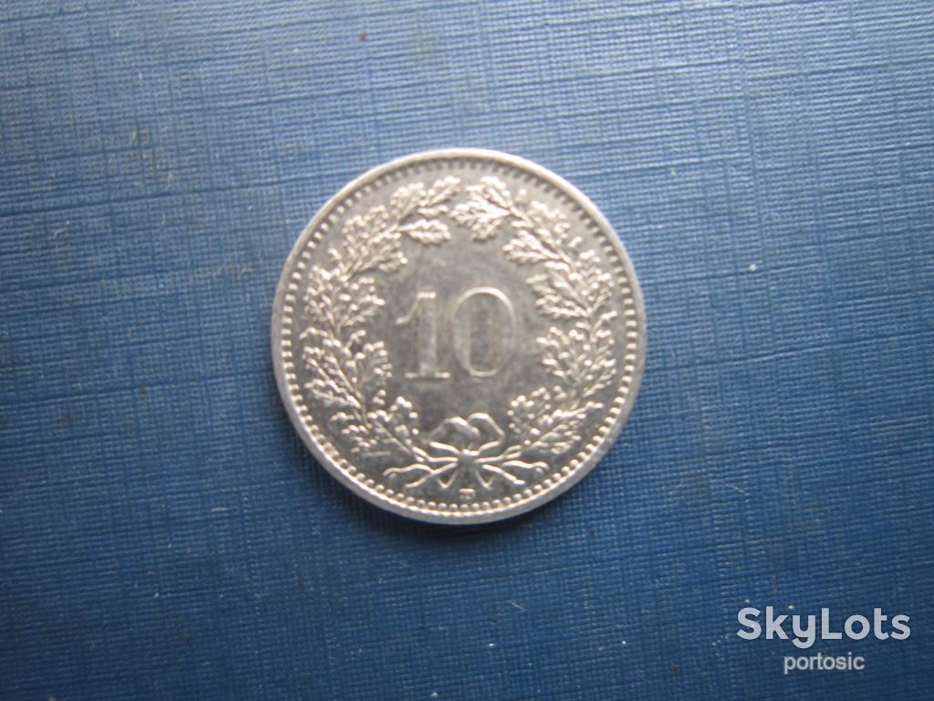 Монета 10 раппен Швейцарія 1992 - фото фото фото 0