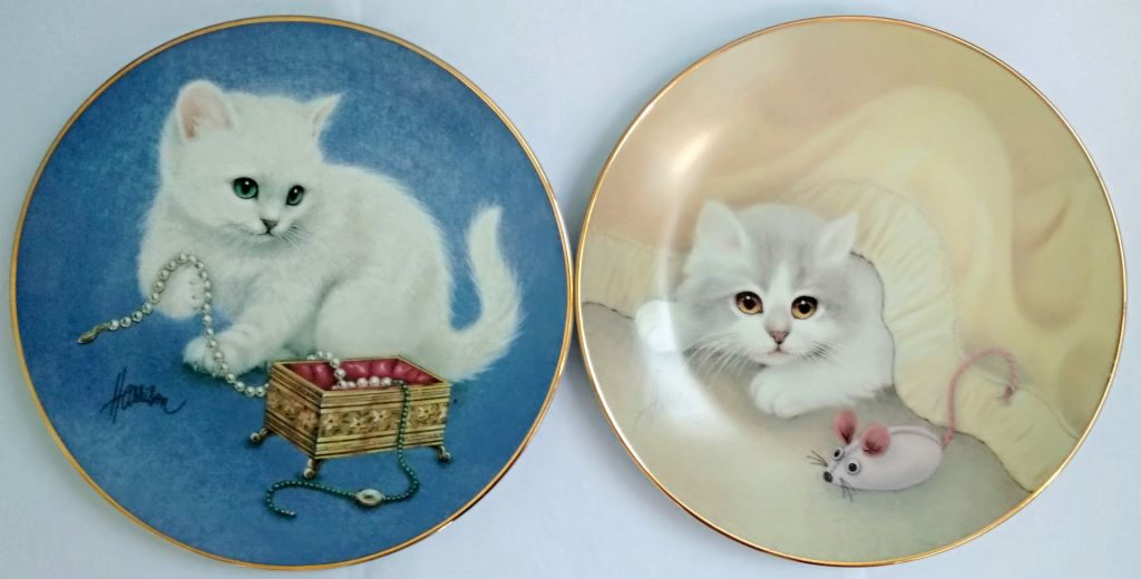 "КОТЕНОК"  красивая коллекционная декоративная тарелка США  фарфор РЕДКАЯ!!! - фото фото фото 4