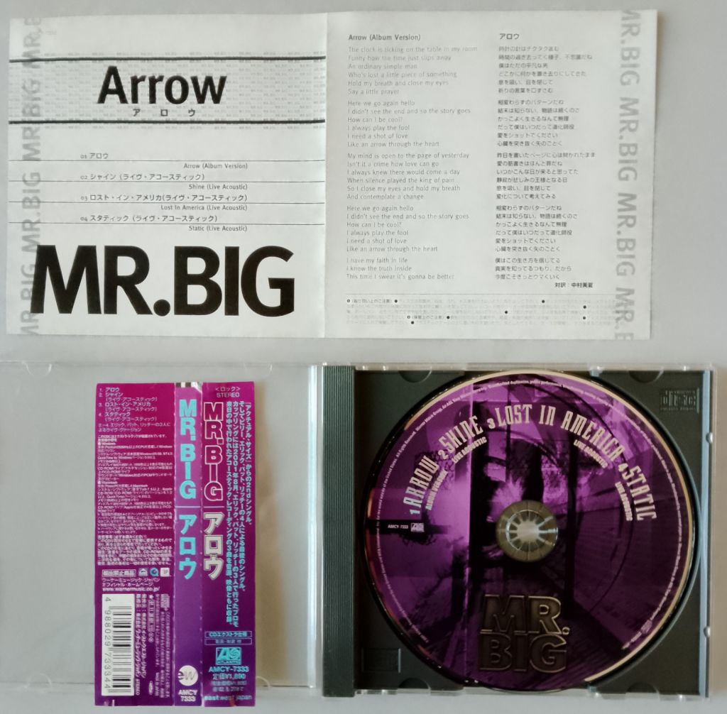 CD Mr. Big ‎– Arrow     (2001, Atlantic ‎AMCY-7333, OBI, Matrix AMCY-7333 1, Japan) - фото фото фото 4