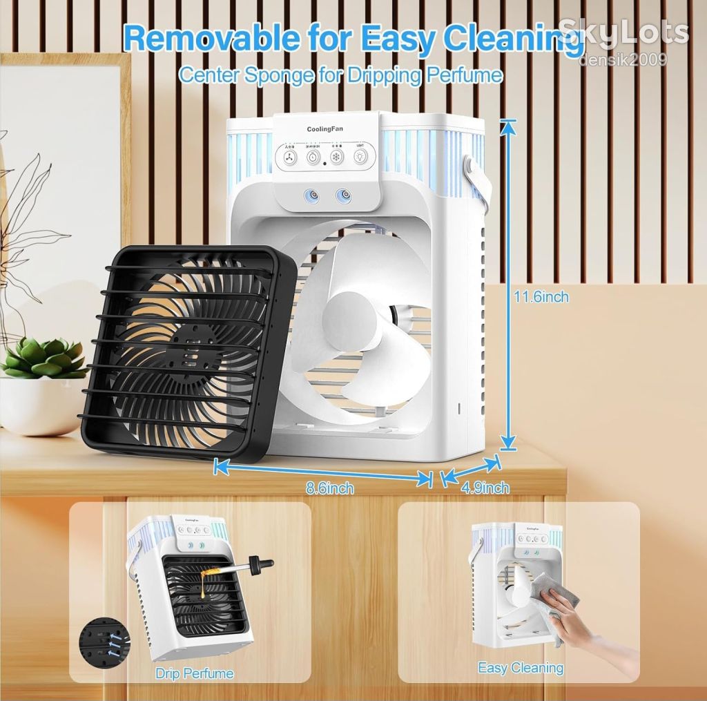 Портативний міні кондиціонер. Вентилятор, охолоджувач повітря 4в1 Cooling Fan AB-1. - фото фото фото 13