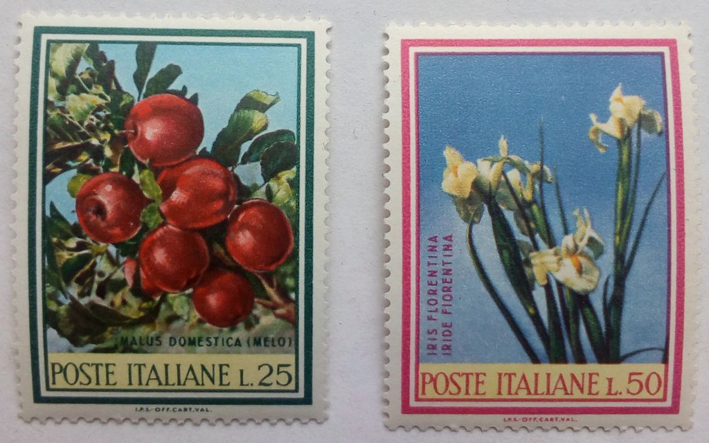 Италия 1967 Фрукты и цветы, MNH - фото фото фото 0