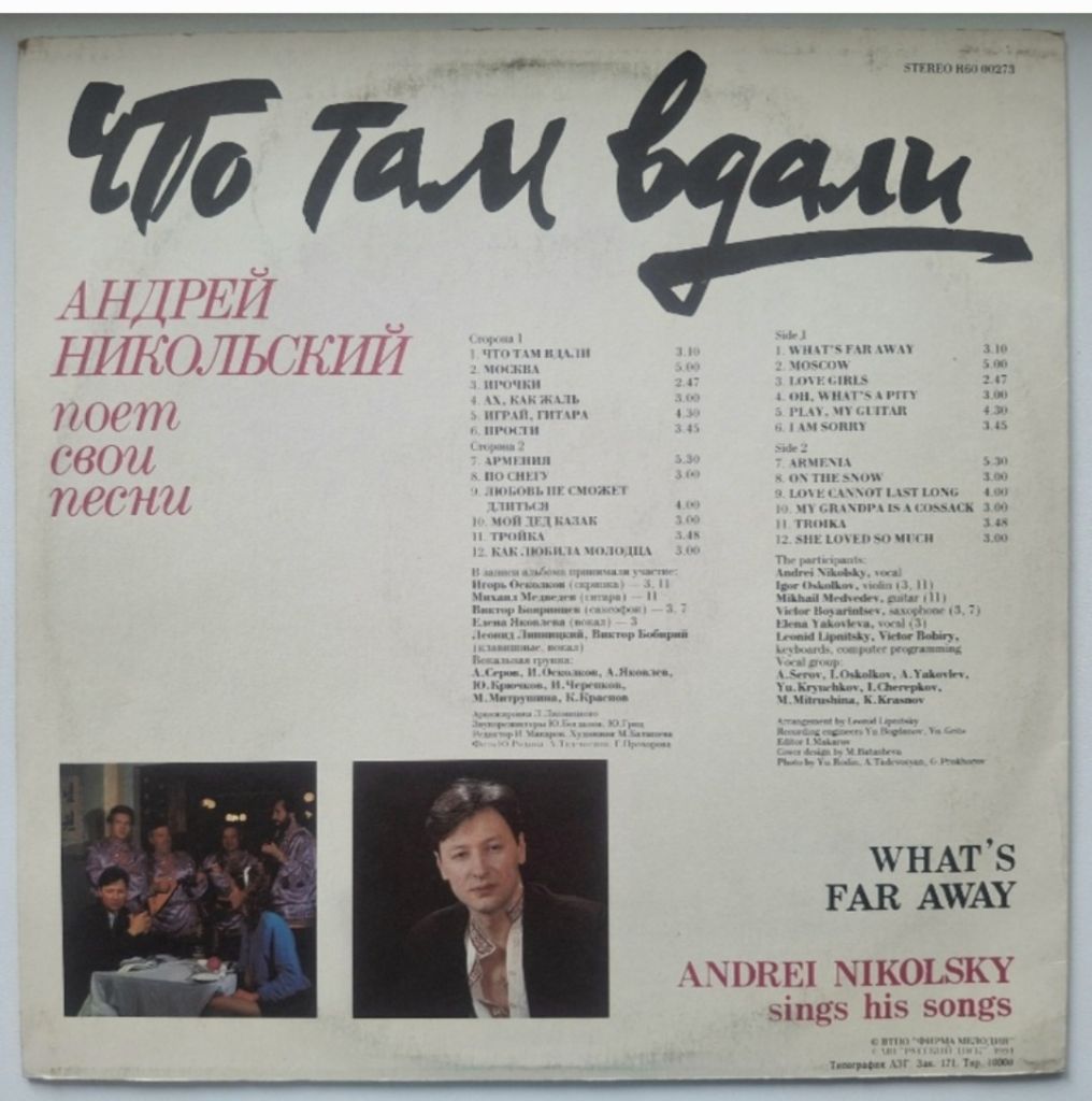 Андрей Никольский - Что Там Вдали - 1991.  (LP). 12. Vinyl. Пластинка. Rare. - фото фото фото 1