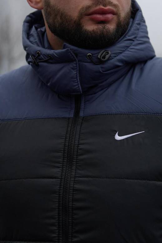 Куртка зимняя мужская "Frost" Nike сине-черная - фото фото фото 5