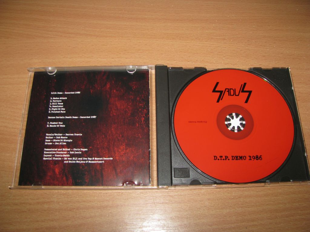 SADUS - D.T.P. Demo 1986  (2003 Hammerheart) - фото фото фото 1