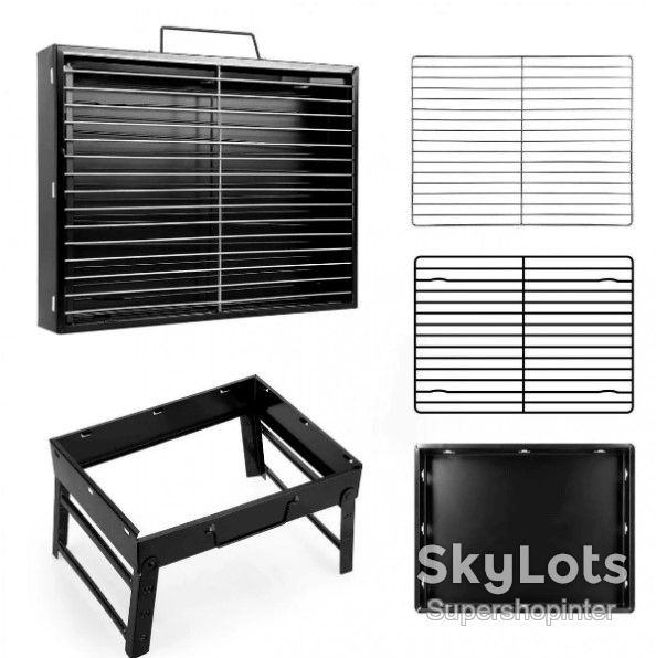 Складной барбекю гриль портативный мангал BBQ Grill Portable – жаропрочный Лучшая цена! - фото фото фото 5