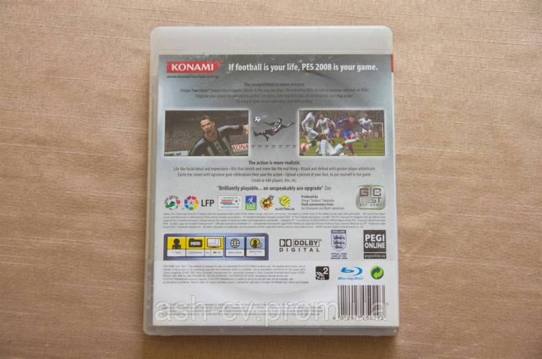 Диск для Playstation 3, гра Pro Evolution Soccer 2008 - фото фото фото 2