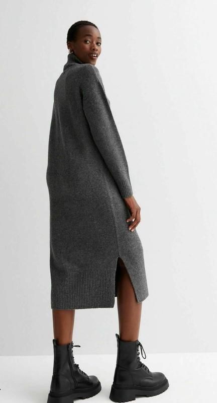 Теплое женское длинное шерстяное платье H&amp;M L.O.G.G - фото фото фото 2