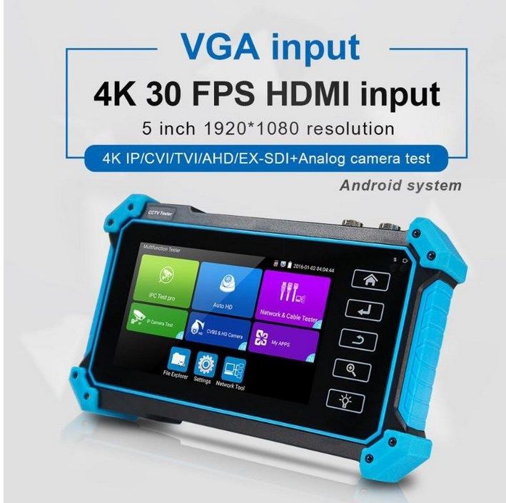Тестер видеонаблюдения 5-дюймовый 5в1 HD IP AHD CVBS CVI TVI 8MP  Wi-Fi - фото фото фото 6