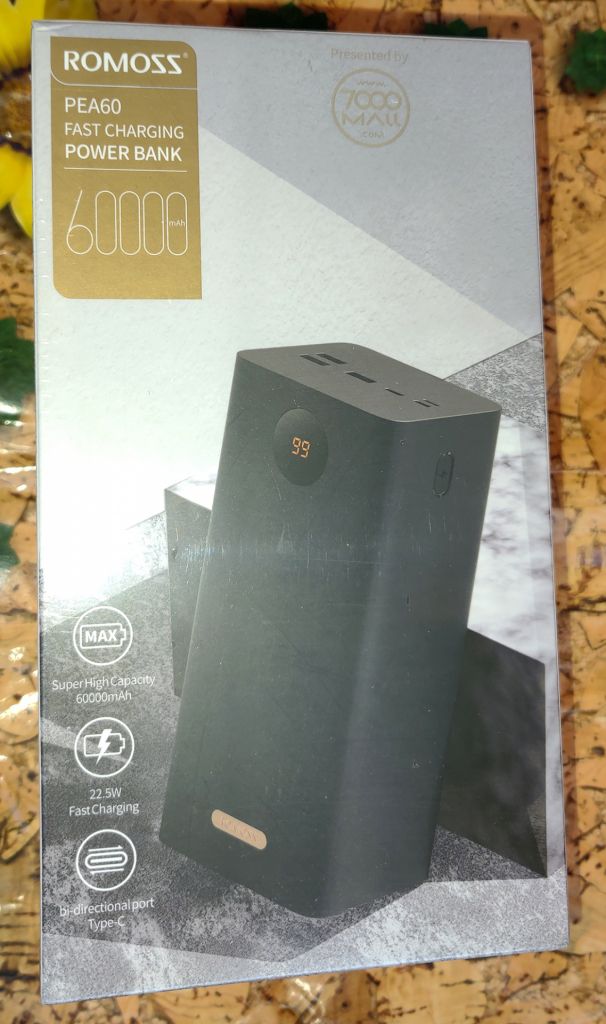 ROMOSS PEA60 Повербанк 60000 mAh   Быстрая зарядка 3.0 Quick Charge - фото фото фото 3