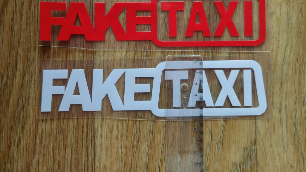 Наклейки на автомобиль FakeTaxi Чёрная, Красная, Белая, Желтая светоотражающая - фото фото фото 5
