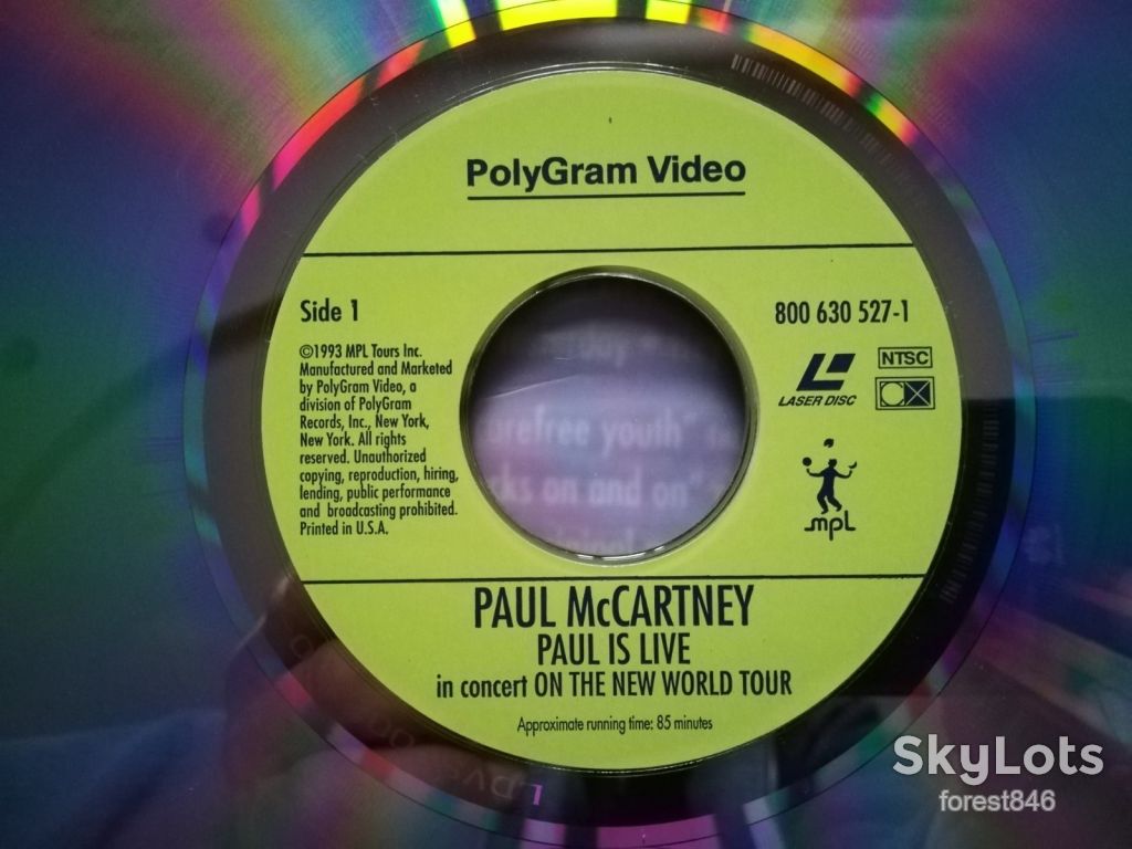Лазерний відеодиск Paul McCartney-Paul is Live-Ex.+, США - фото фото фото 5