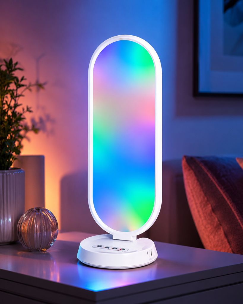 Настільна RGB LED-лампа MJ52 з регулюванням яскравості та температури світла 38 Вт + пульт - фото фото фото 2