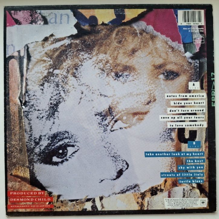 Bonnie Tyler - Notes From America - 1988.   (LP). 12. Vinyl. Пластинка. Canada. - фото фото фото 1